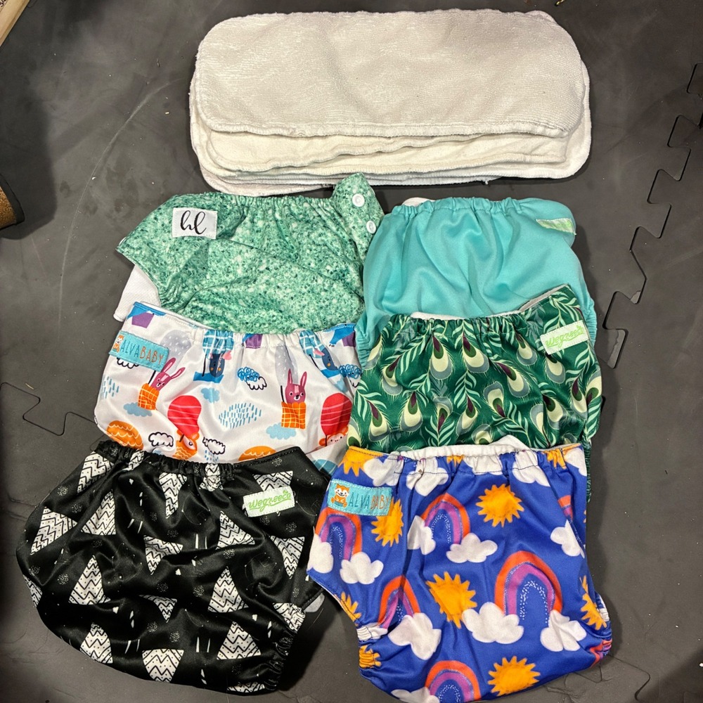 AlvaBaby Wegreeco Cloth Diaper Lot Pocket Inserts Bamboo Rayon OS